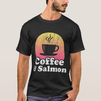 コーヒーとサーモン Tシャツ