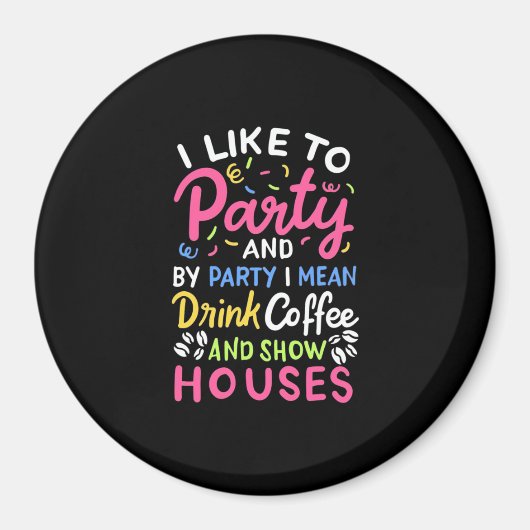 コーヒーとショーハウスを飲む マグネット (正面)