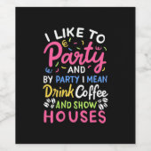 コーヒーとショーハウスを飲む ワインラベル (シングルラベル)