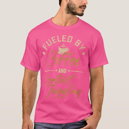 コーヒーとジャグリングのボールで満連絡金された女性 Tシャツ (正面)