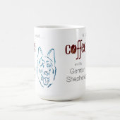 コーヒーとジャーマンシェパード コーヒーマグカップ (中央)