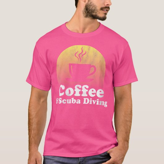 コーヒーとスクーバダイビング Tシャツ (正面)