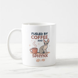 コーヒーとスフィンクス猫の芸術に支えられて コーヒーマグカップ