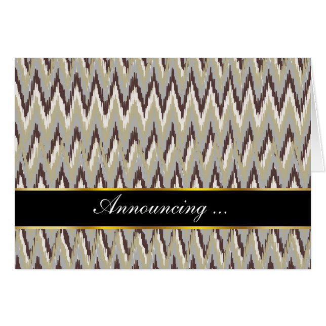 コーヒーとセージイカットジグザグパターン (正面横)