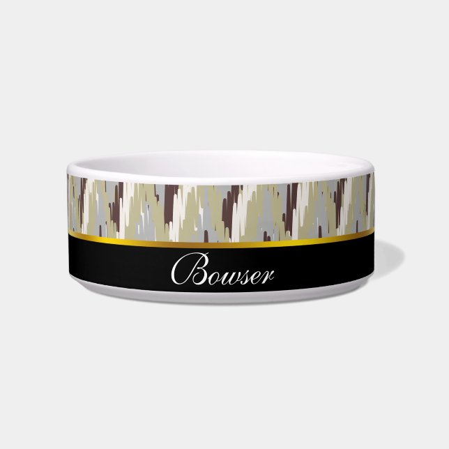 コーヒーとセージイカットジグザグパターン ボウル (正面)