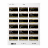 コーヒーとセージイカットジグザグパターン ラベル (フルシート)