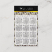 コーヒーとセージイカットジグザグパターン 名刺 (裏面)