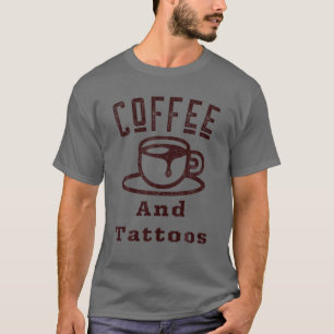 コーヒーとタトゥー 面白いタトゥー Tシャツ
