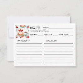 コーヒーとチェリーケーキのレシピカード