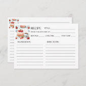 コーヒーとチェリーケーキのレシピカード (正面/裏面)