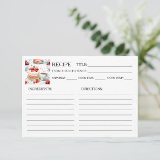 コーヒーとチェリーケーキのレシピカード