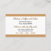 コーヒーとチョコストライプーの名刺 名刺 (裏面)