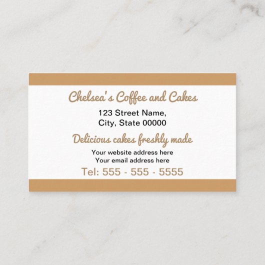 コーヒーとチョコストライプーの名刺 名刺 (裏面)