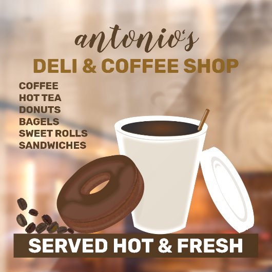 コーヒーとチョコレートのドーナツ ウィンドウサイン (シート2)