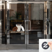 コーヒーとチョコレートのドーナツ ウィンドウサイン (オフィスドア)