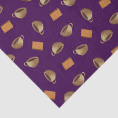 コーヒーとチョコレートのビスケット模様パープル食品 薄葉紙 (詳細)