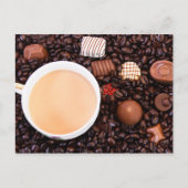 コーヒーとチョコレートの喜び ポストカード (正面)