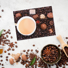 コーヒーとチョコレートの喜び ポストカード