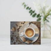 コーヒーとチョコレートの葉書 ポストカード (スタンド正面)