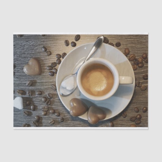 コーヒーとチョコレートティッシュペーパー 薄葉紙 (正面)