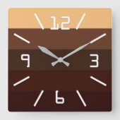 コーヒーとチョコレート スクエア壁時計 (正面)