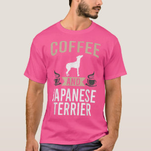 コーヒーとテリア日本のー犬の恋人 Tシャツ