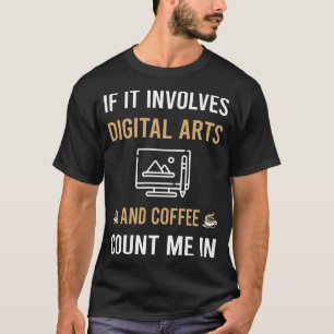 コーヒーとデジタルアートアーツ Tシャツ