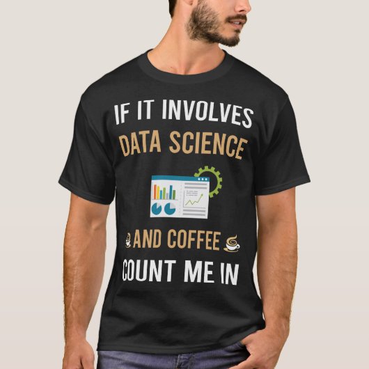 コーヒーとデータサイエンス Tシャツ (正面)