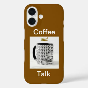 コーヒーとトークブラウン iPhone 16ケース