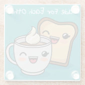 コーヒーとトースト ガラスコースター (裏面)