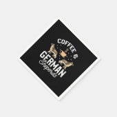 コーヒーとドイツの羊飼い スタンダードカクテルナプキン (角)