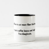 コーヒーとドーナツのユーモア ツートーンマグカップ (中央)