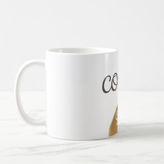 コーヒーとドーナツコーヒー粉おもしろい コーヒーマグカップ (左)