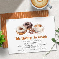 コーヒーとドーナツ |おもしろい任意の年齢の誕生日ブランチ