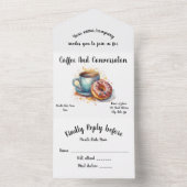 コーヒーとドーナツ オールインワン招待状 (内側)