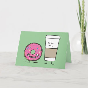 コーヒーとドーナツ サンキューカード