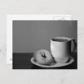 コーヒーとドーナツ ポストカード (正面/裏面)