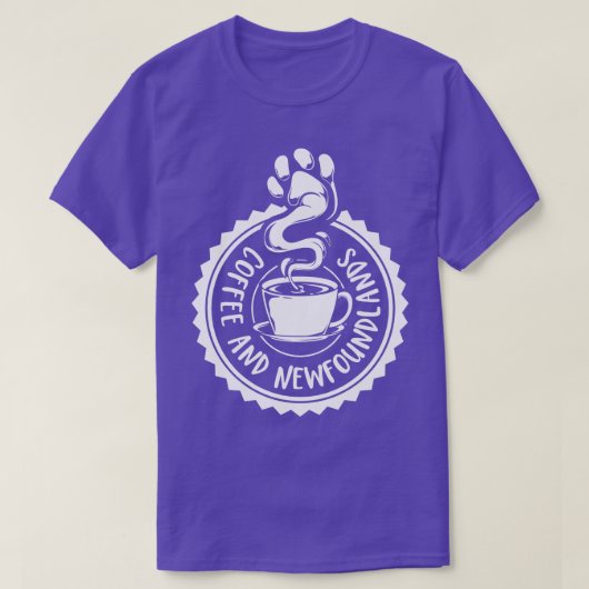 コーヒーとニューファンドランズニューファンドランド Tシャツ (デザイン正面)