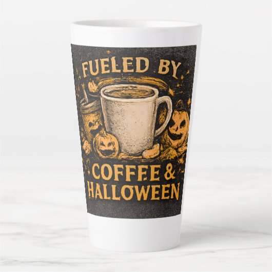 コーヒーとハロウィンで活力アップ カフェラテマグ (正面)