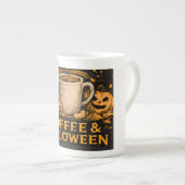 コーヒーとハロウィンで活力アップ ボーンチャイナマグカップ (正面右)