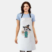 コーヒーとハロウィーンナースウィッチハットClを着用 エプロン (着用した状態)