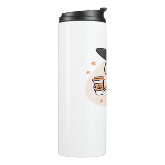 コーヒーとハロウィーンナースウィッチハットClを着用 タンブラー (回転左)