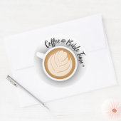 コーヒーとバイブルの時間ロゴシール ラウンドシール (封筒)
