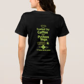 コーヒーとバグで動くPython開発者 トライブレンドTシャツ (裏面)
