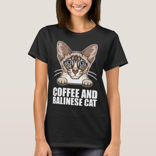 コーヒーとバリネーゼ Tシャツ (正面)