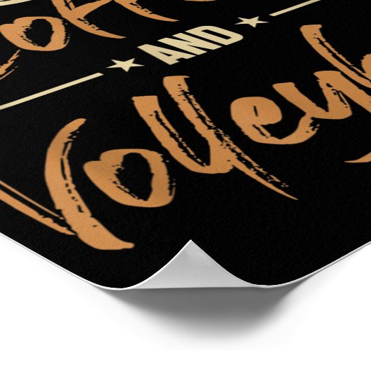 コーヒーとバレーボールのコーチのチームプレーヤーによって燃料 ポスター (角)