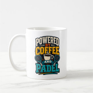 コーヒーとパデルに支えられて レトロスポーツ コーヒーマグカップ