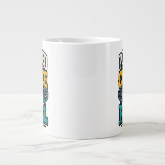 コーヒーとパデルに支えられて レトロスポーツ ジャンボコーヒーマグカップ