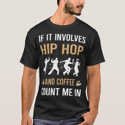 コーヒーとヒップホップ Tシャツ (正面)