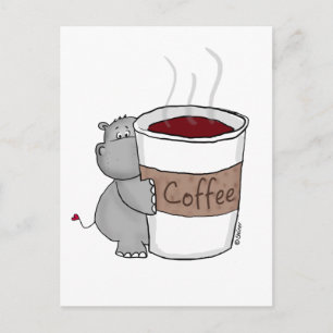 コーヒーとヒッポ ポストカード